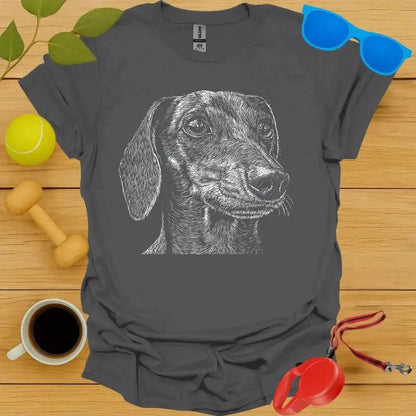 Dachshund Monochrome Portrait Tee