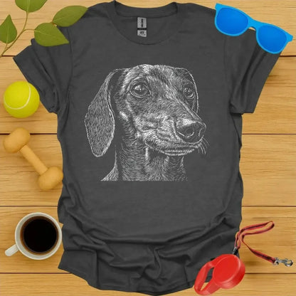 Dachshund Monochrome Portrait Tee