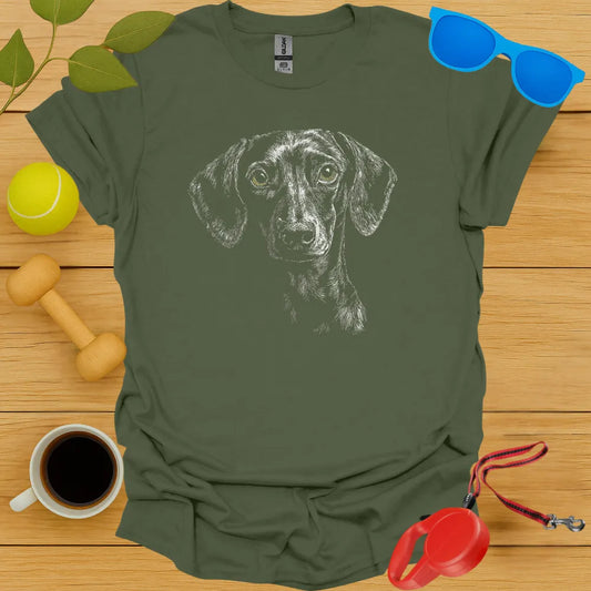 Dachshund Monochrome Portrait Tee
