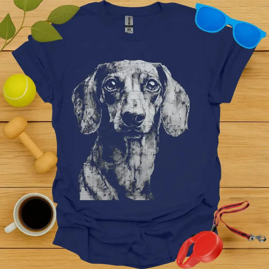 Dachshund Portrait Sketch Tee