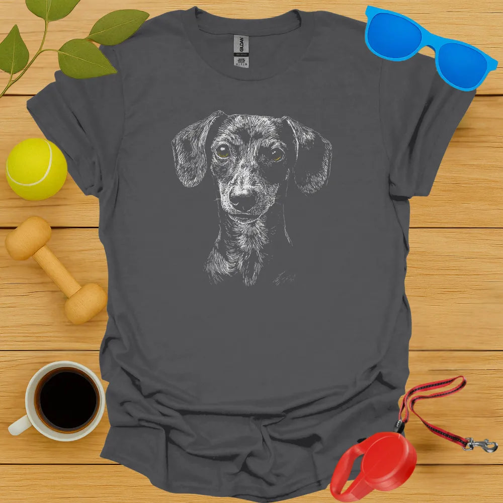 Dachshund Sketch Portrait Tee