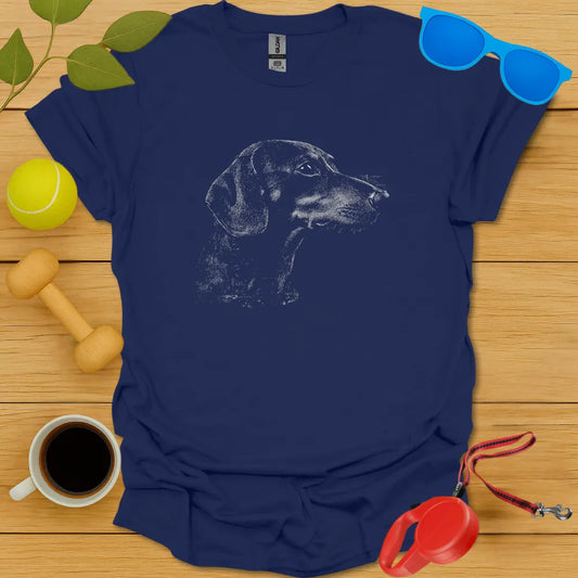 Dachshund Sketch T Shirt - Navy