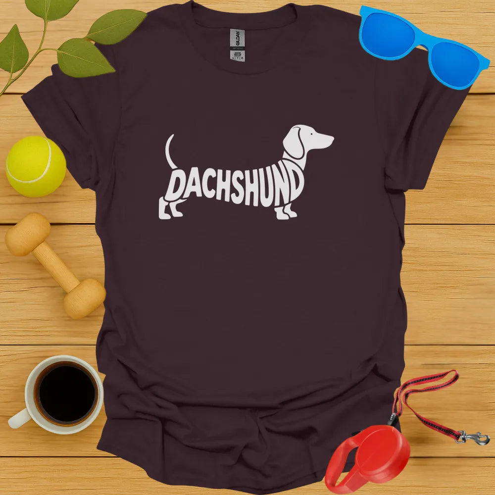 Dachshund Typography Tee