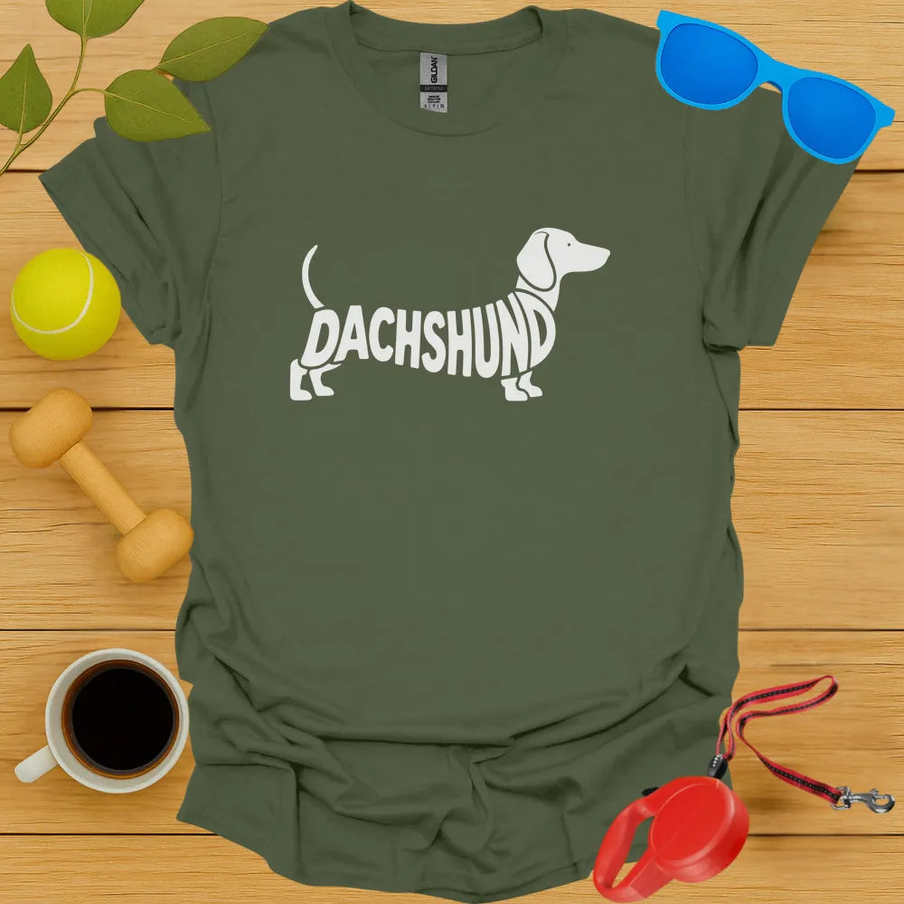 Dachshund Typography Tee