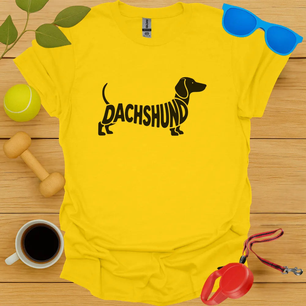Dachshund Typography Tee