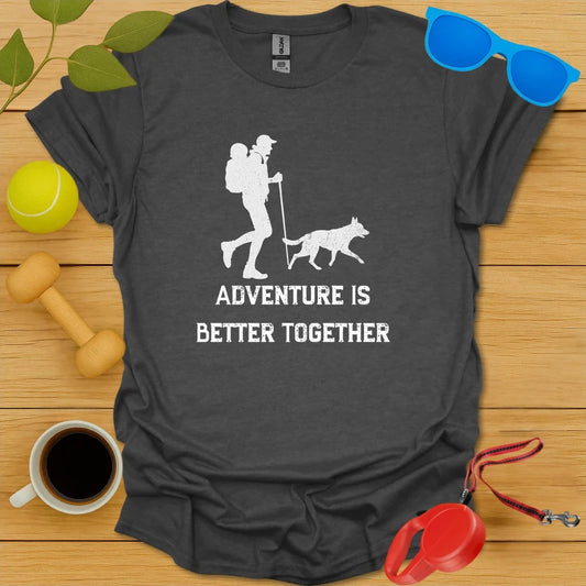 Adventure Is Better Together | Family Hiking Dog Shirt - Dark Heather