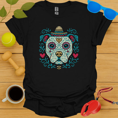 Colorful Sugar Skull Dog T-shirt product type