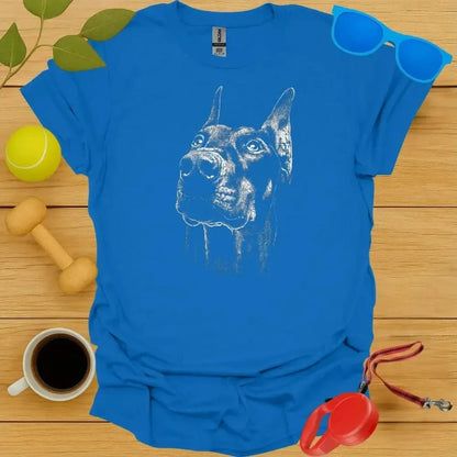 Doberman Pinscher Monochrome Portrait Tee