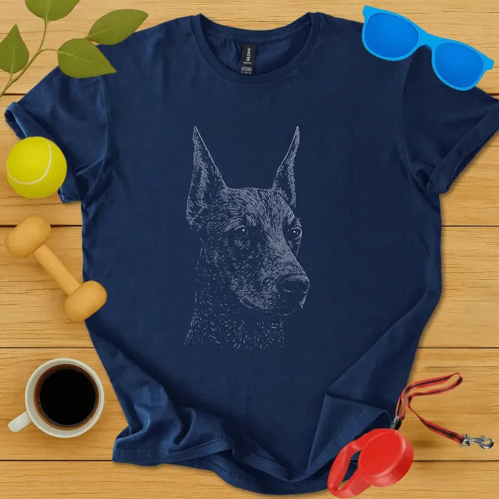 Doberman Pinscher Monochrome Tee