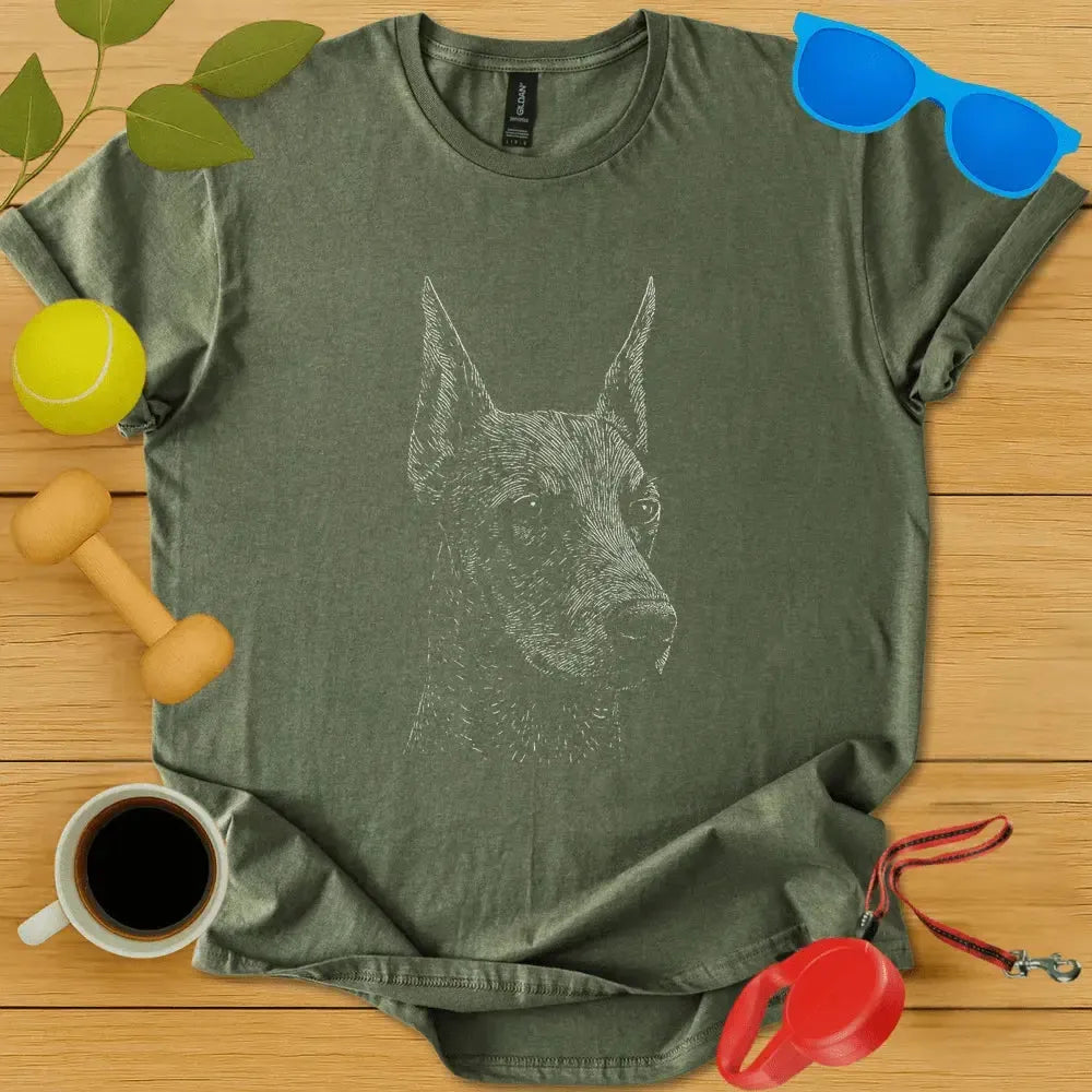 Doberman Pinscher Monochrome Tee