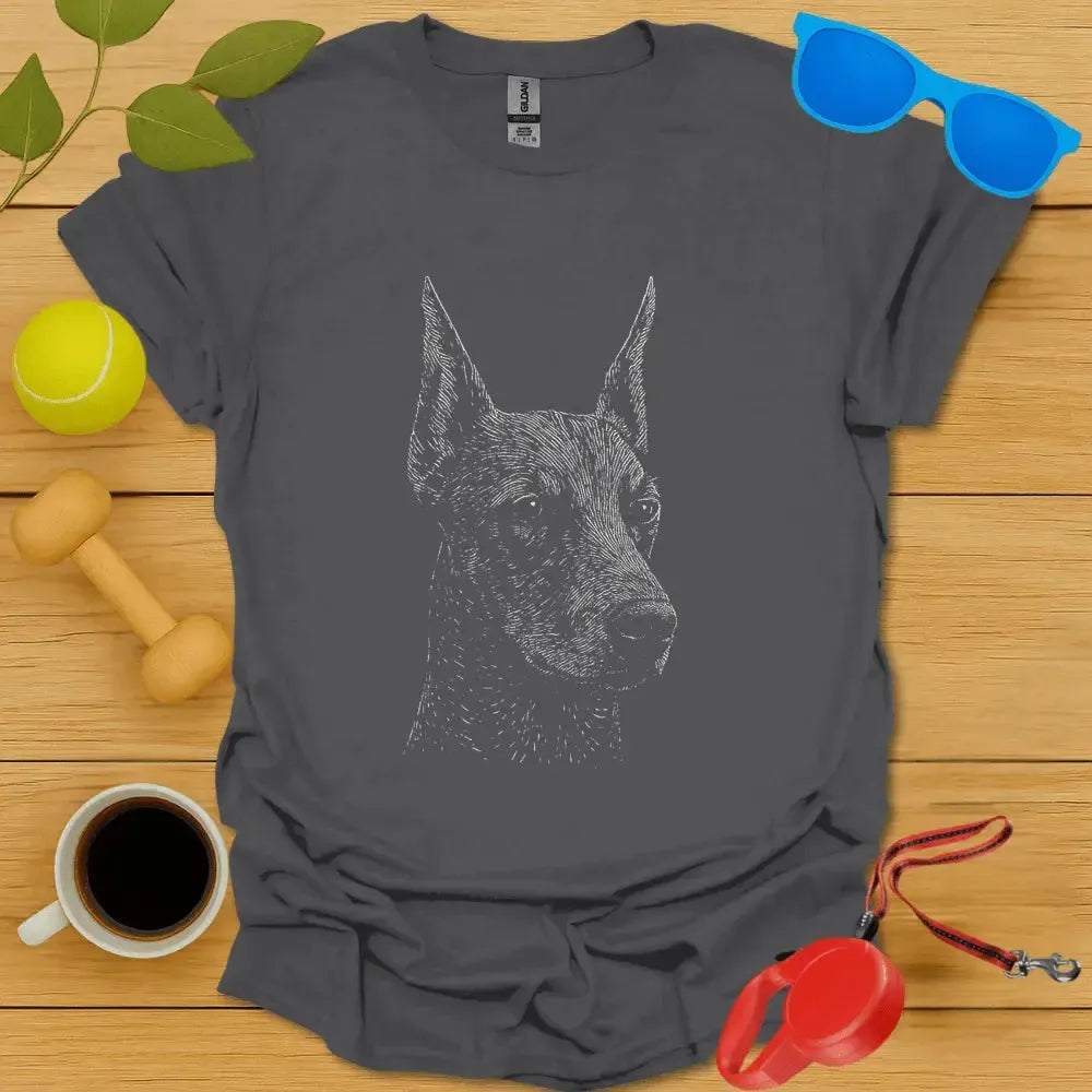 Doberman Pinscher Monochrome Tee