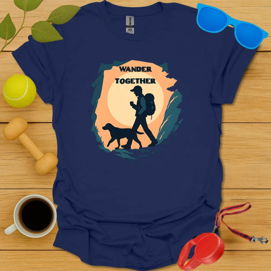 Dog Companion Shirt | Wander Together Hiking Tee - Navy