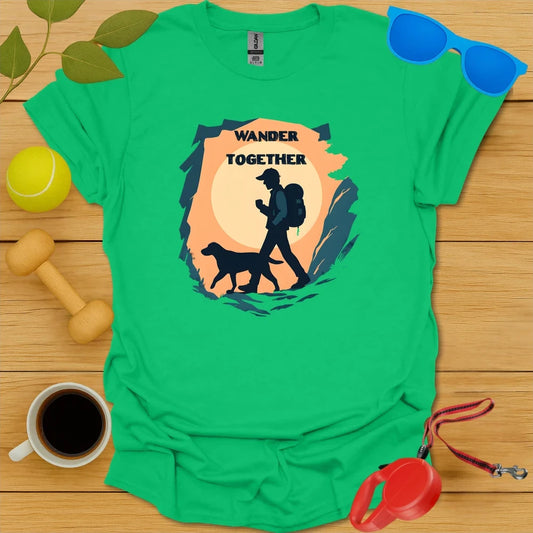 Dog Companion Shirt | Wander Together Hiking Tee - Irish Green