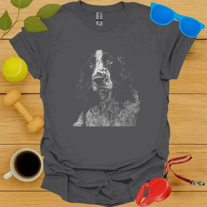 English Springer Spaniel Monochrome Portrait Tee