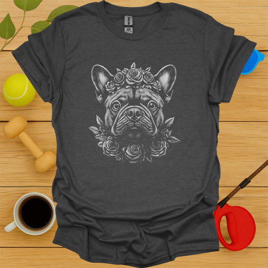 French Bulldog Floral Portrait Tee