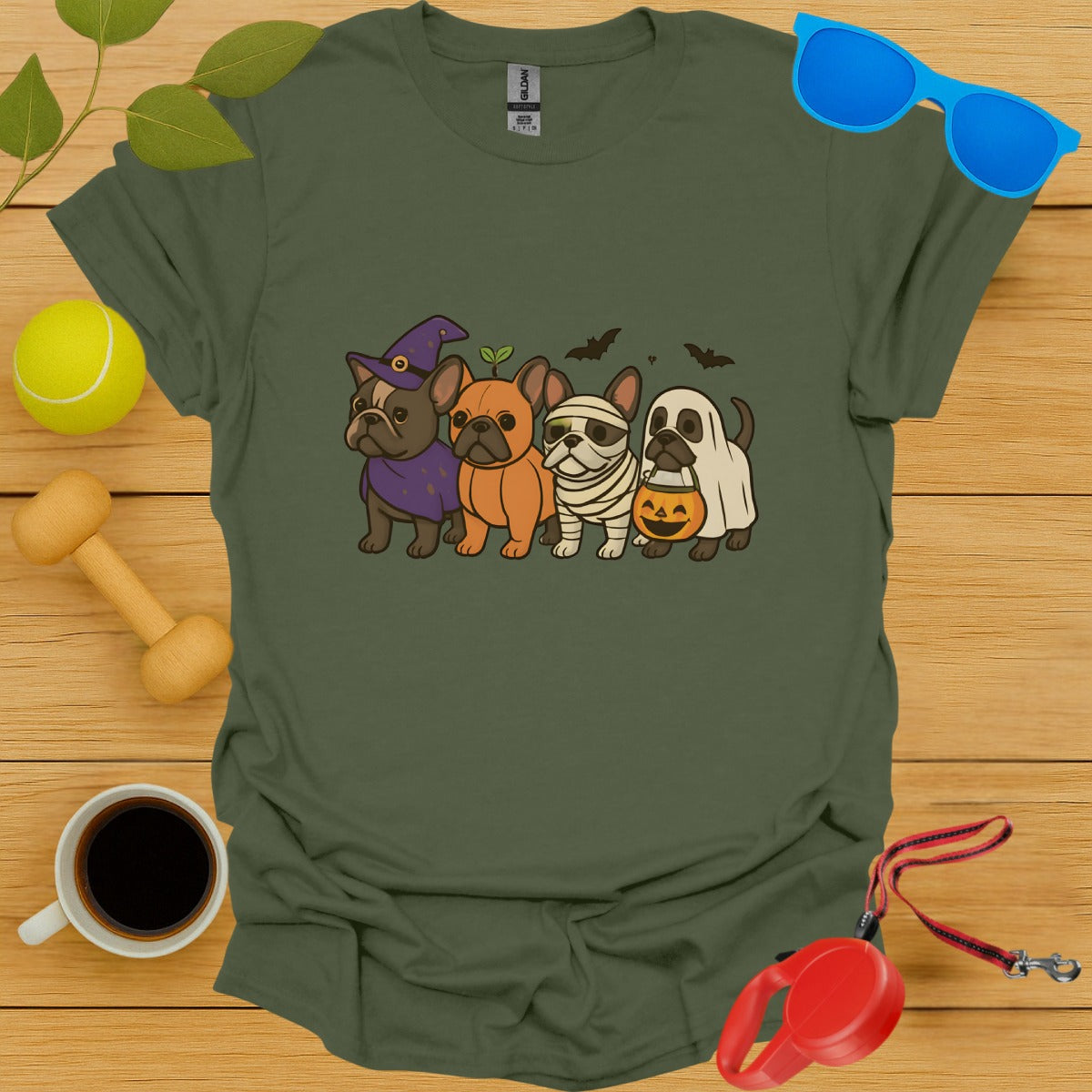 Funny French Bulldogs Halloween T-shirt product type
