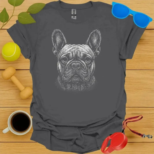 French Bulldog Monochrome Portrait Tee