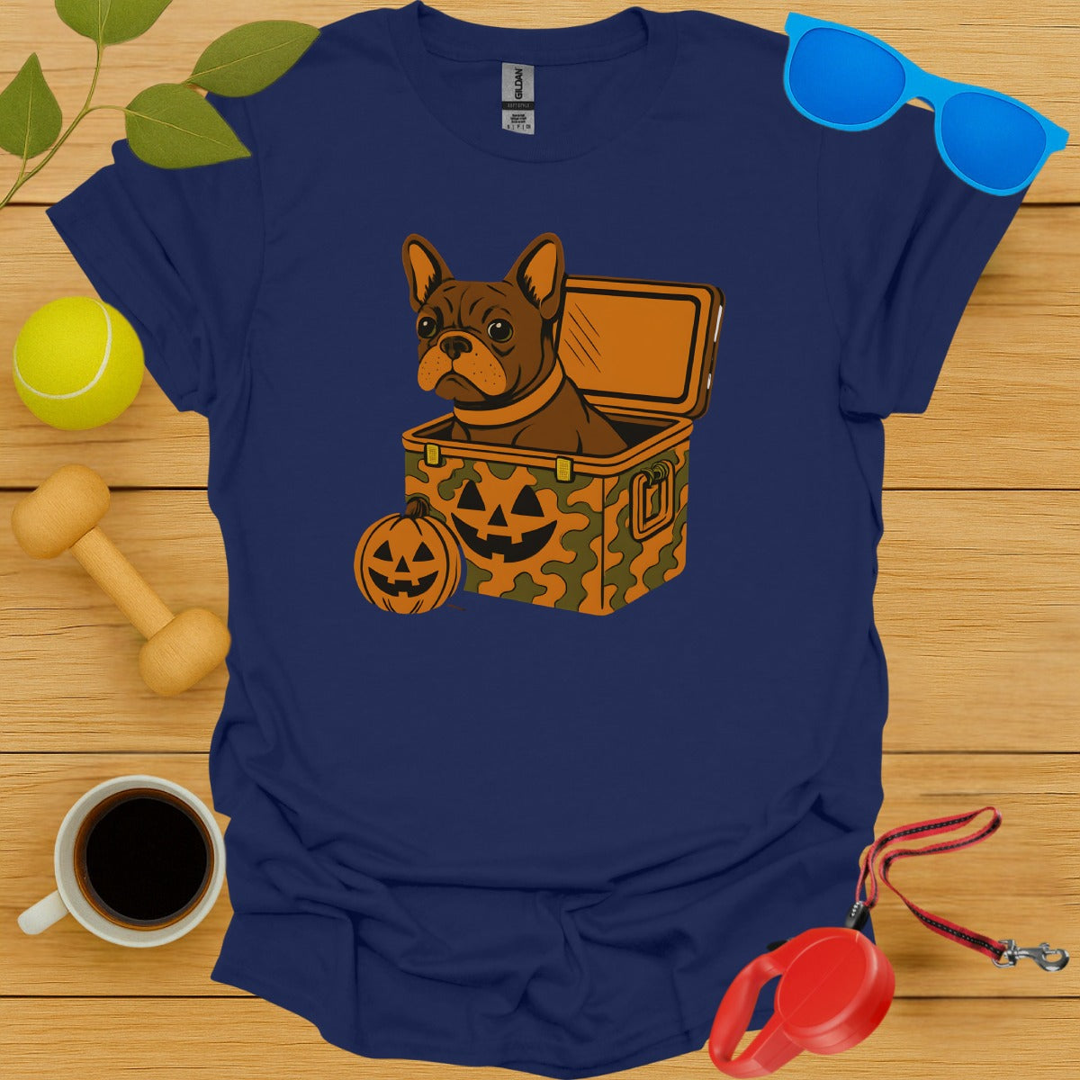 Halloween French Bulldog Camouflage Box T-shirt product type
