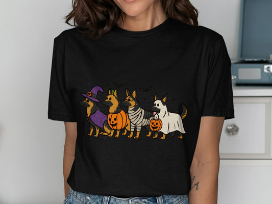 Halloween German Shepherds in Costumes T-shirt product