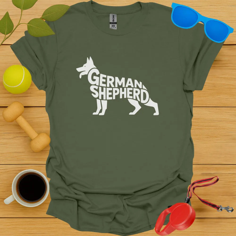 German Shepard Typography Tee