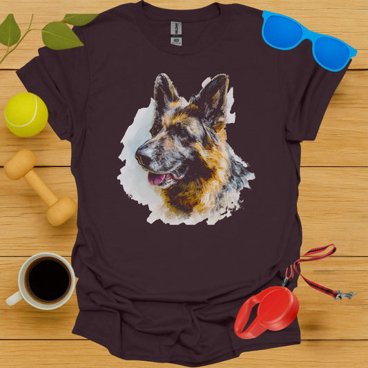 German Shepherd Illustration on Premium Tee product