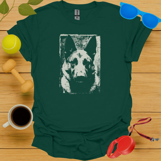 Graphic T-Shirt with German Shepherd Dog Print product type