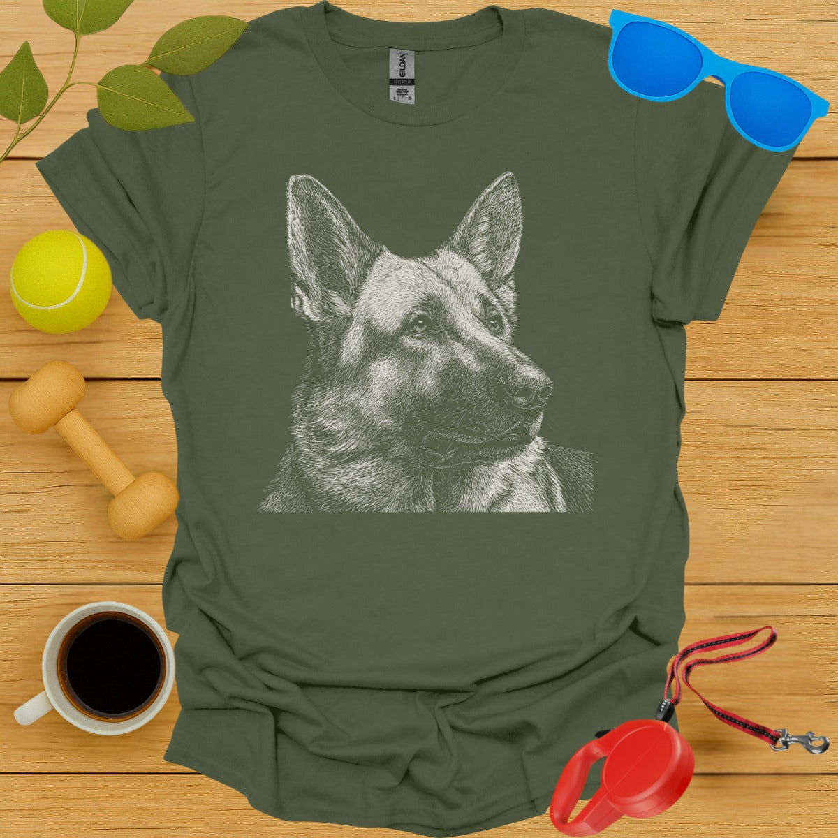 Detailed German Shepherd Graphic Tee product type