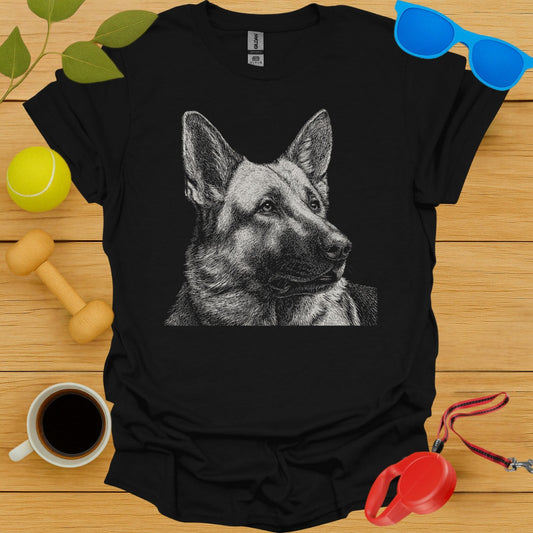 German Shepherd Sketch T-Shirt Casual Wear product