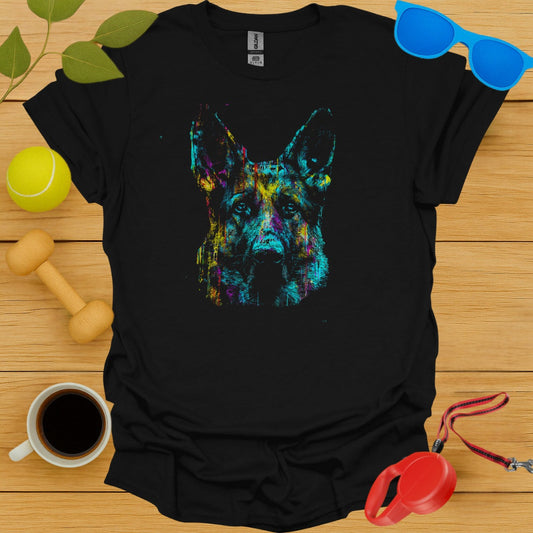 Colorful Dog Face Graphic T-shirt Canine Design product