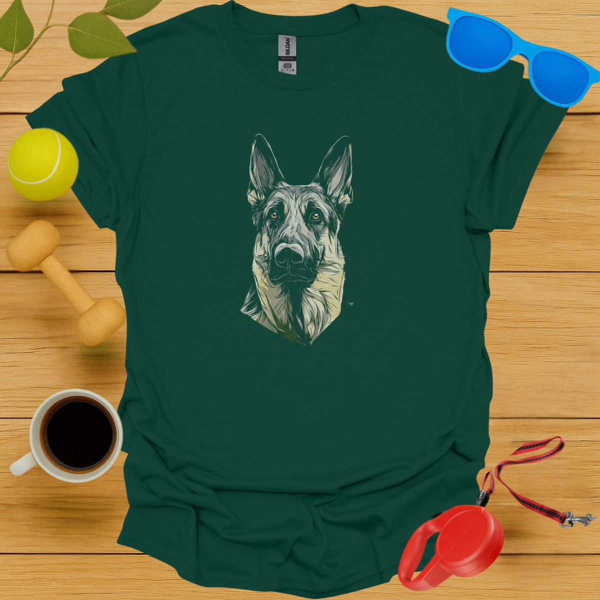 Detailed German Shepherd Graphic T-Shirt product