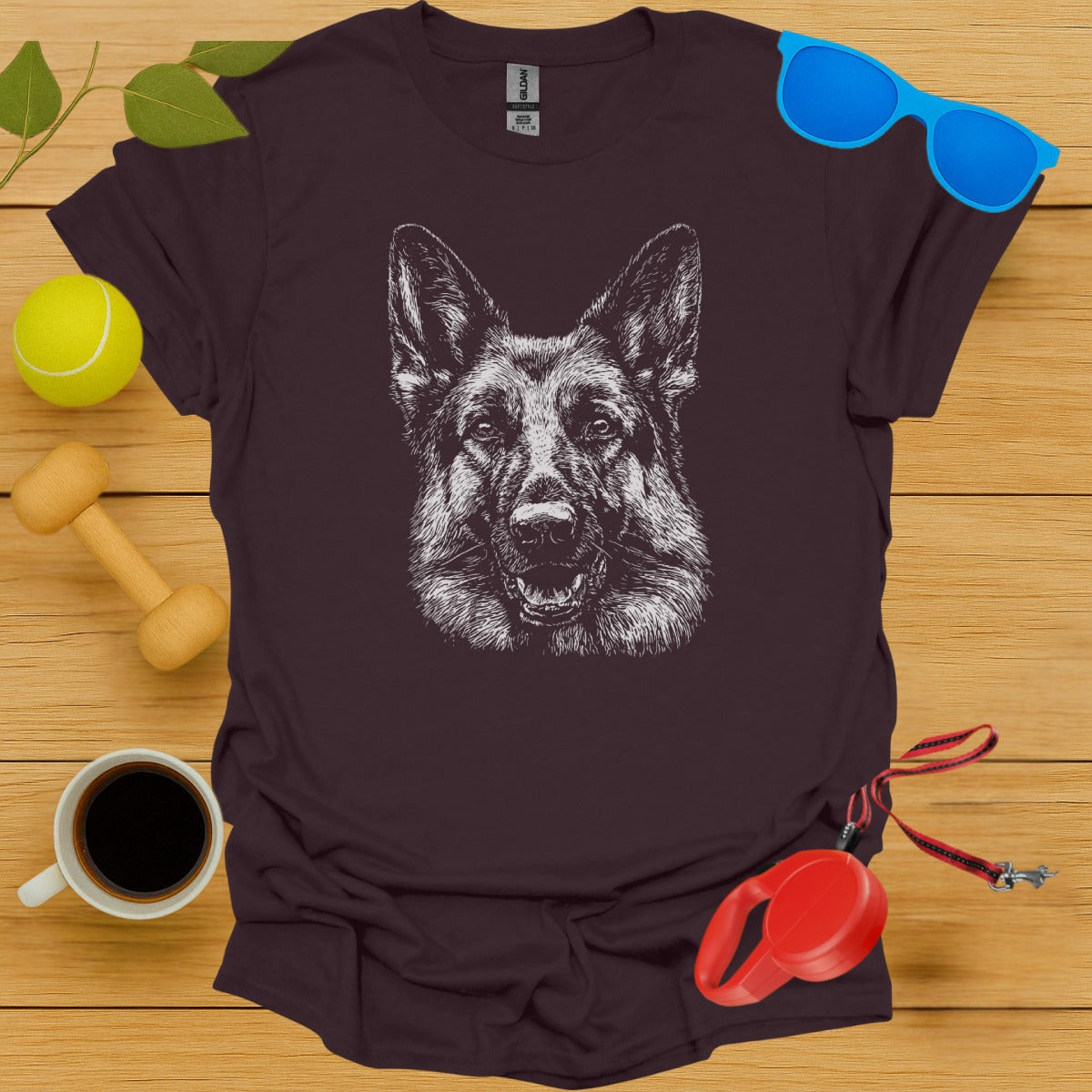 Artistic German Shepherd Face Illustration T-Shirt product