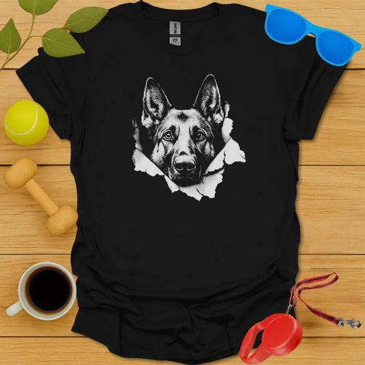 German Shepherd Peaking Tee