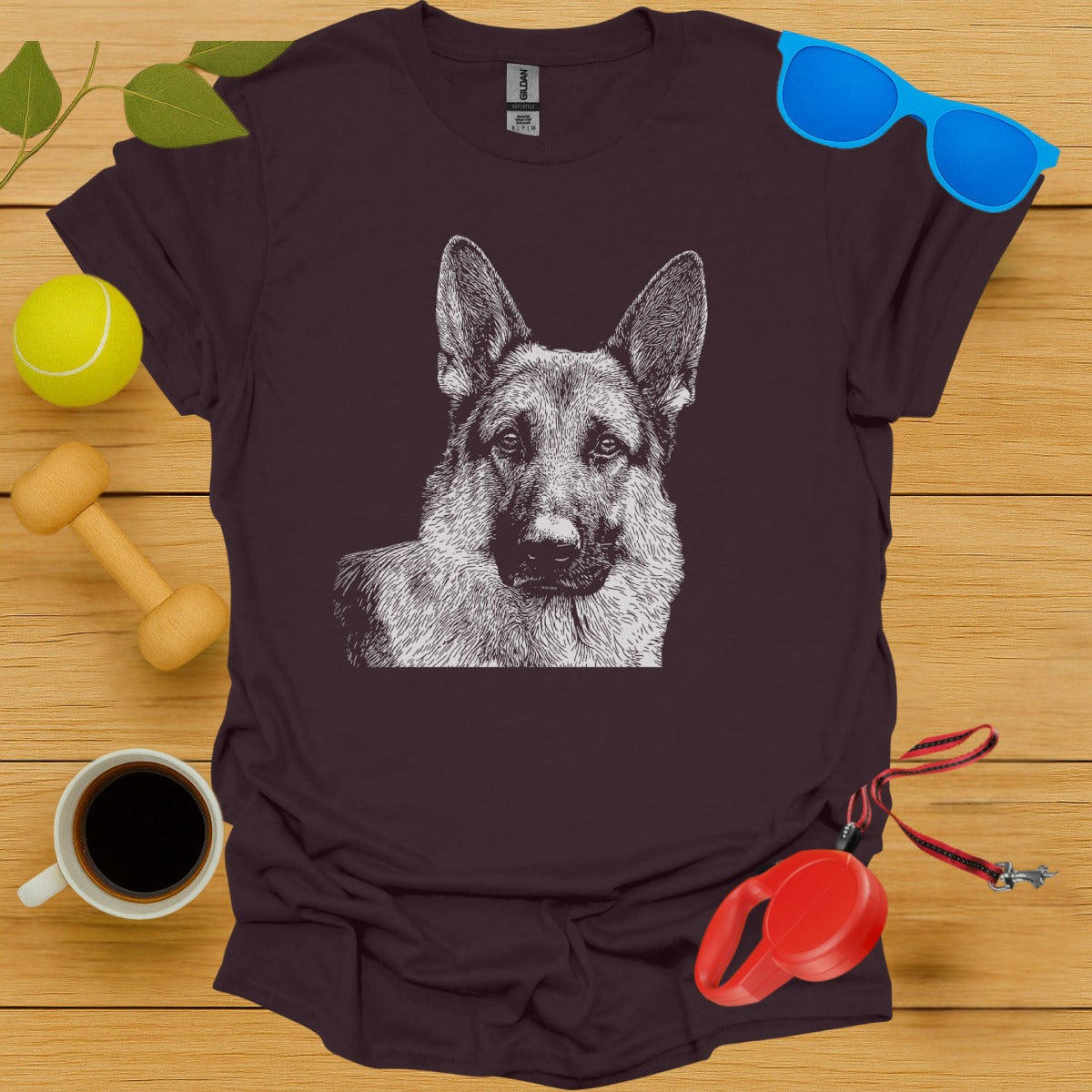 Detailed German Shepherd Dog Portrait T-shirt product