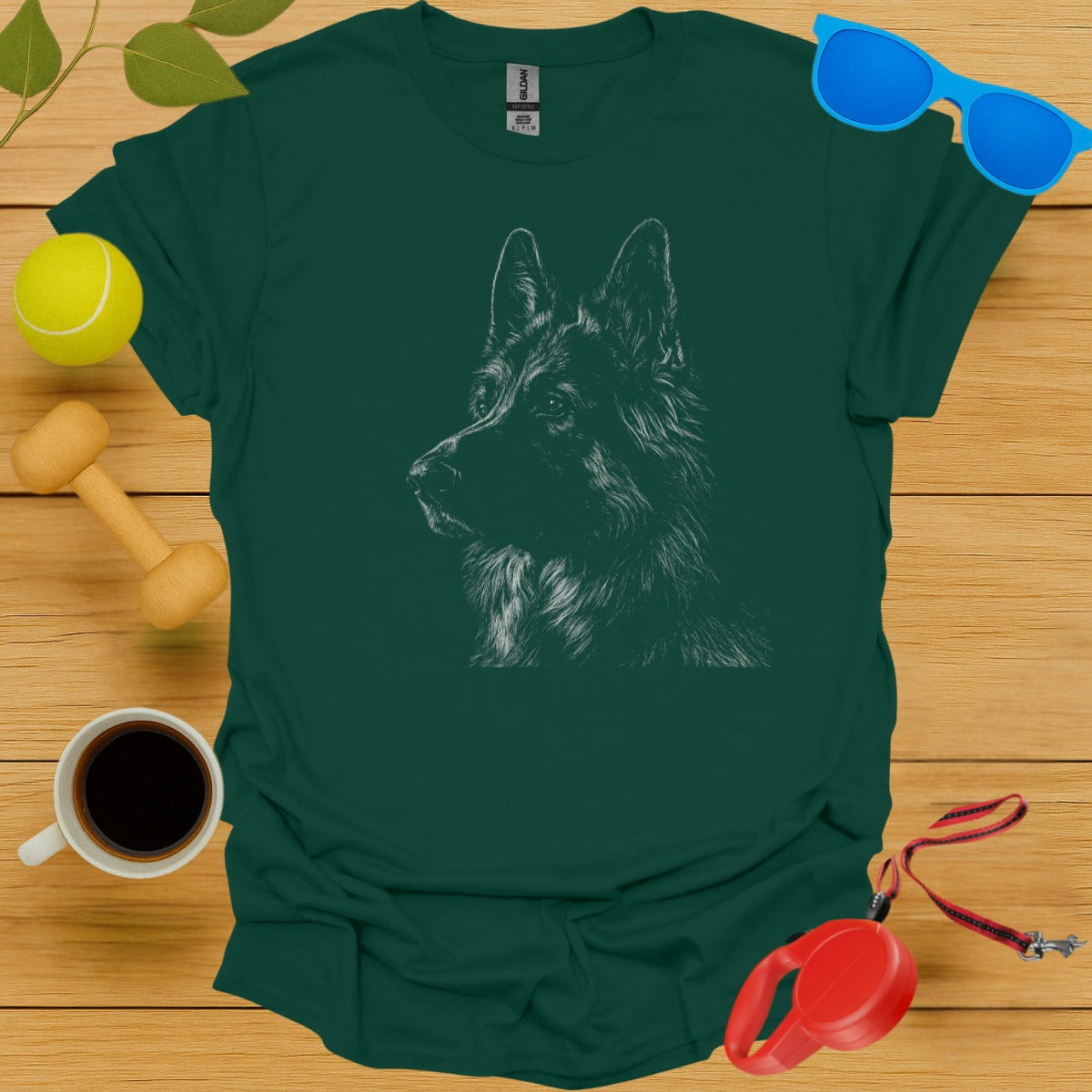 German Shepherd Silhouette Art T-Shirt product