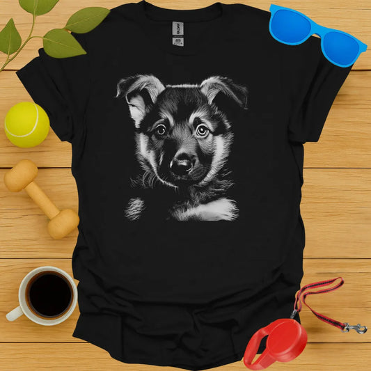 German Shepherd Puppy Portrait Tee