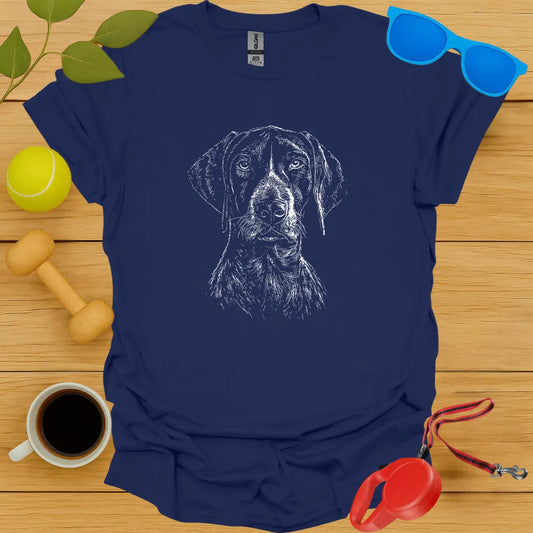 German Shorthaired Pointer Monochrome Portrait T-Shirt