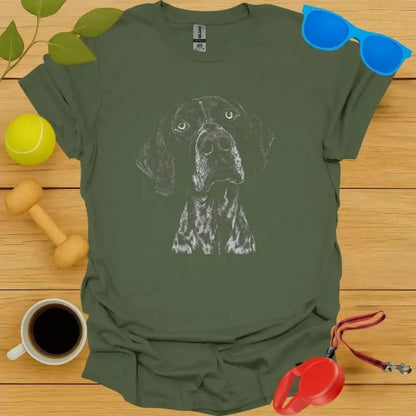 German Shorthaired Pointer Monochrome Portrait Tee