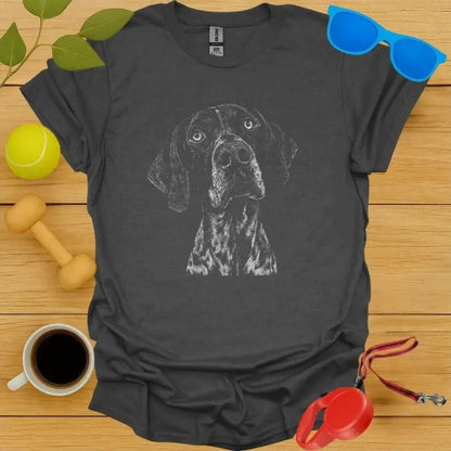 German Shorthaired Pointer Monochrome Portrait Tee