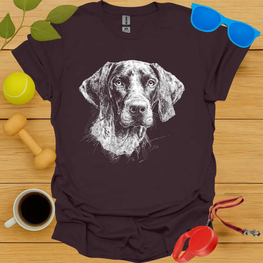 German Shorthaired Pointer Monochrome Portrait Tee