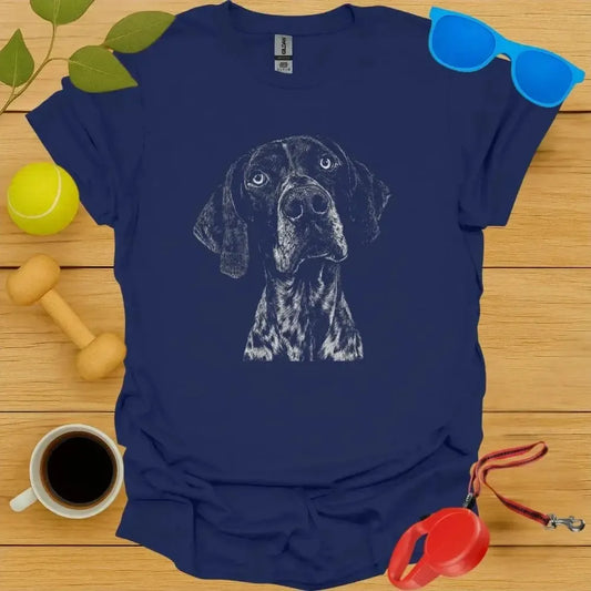 German Shorthaired Pointer Monochrome Portrait Tee