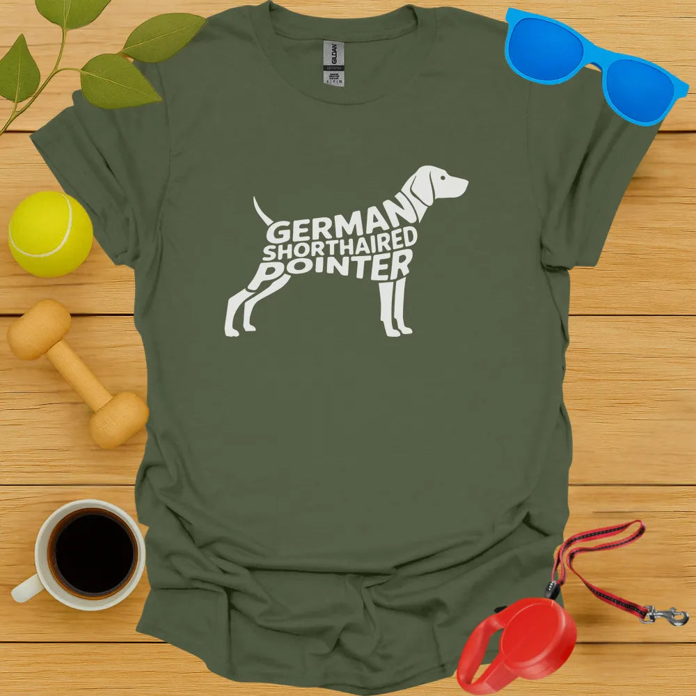 German Shorthaired Pointer Typography Tee