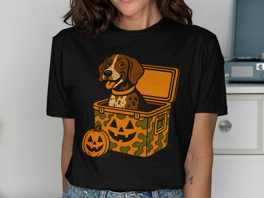 Halloween Dog in Pumpkin Design T-Shirt product type