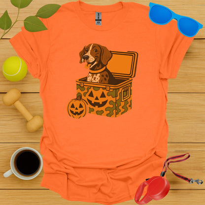Halloween Dog in Pumpkin Box Graphic T-Shirt product