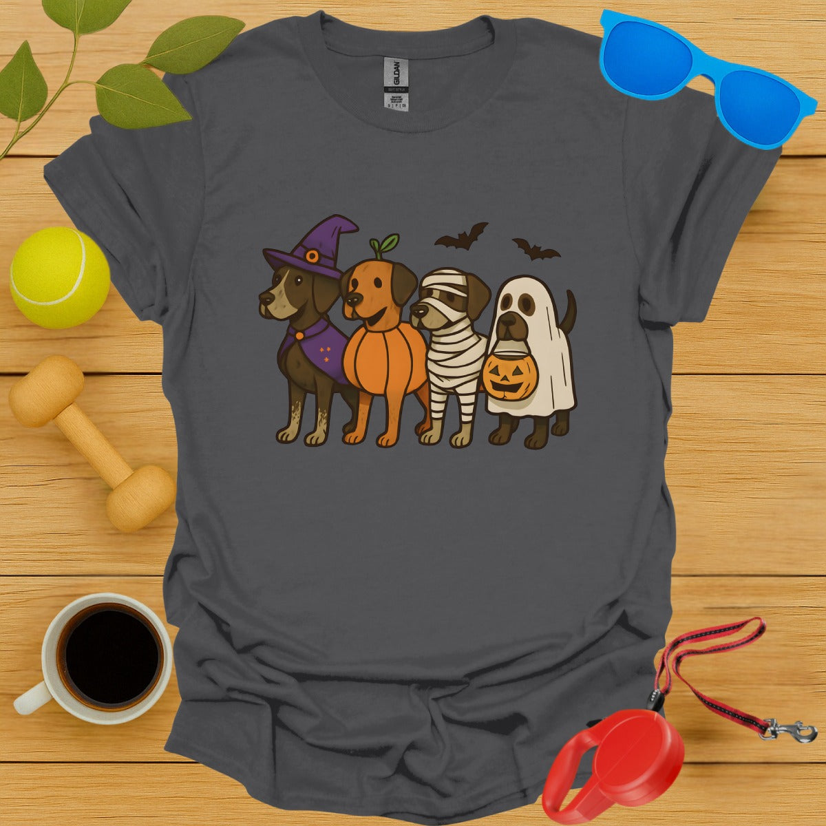 Cute Halloween Dogs Printed T-Shirt For Pet Lovers product
