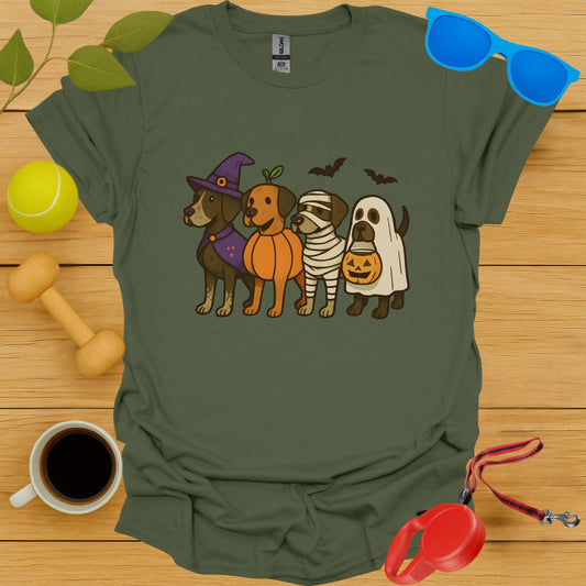 Four Dogs in Halloween Costumes T-shirt product type