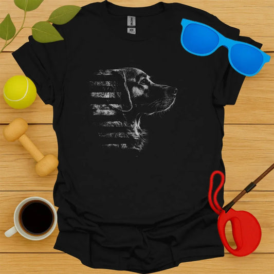 Golden Retriever Flag Tee