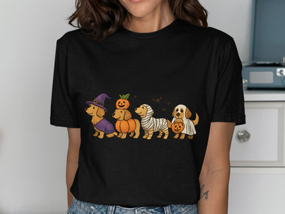 Cute Halloween Dachshund Parade Graphic T-shirt product