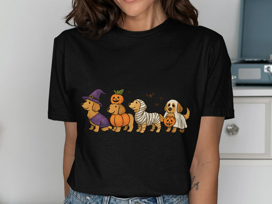 Cute Halloween Dachshund Parade Graphic T-shirt product