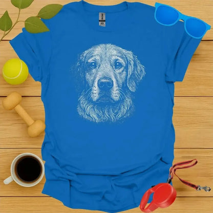 Golden Retriever Monochrome Portrait Tee