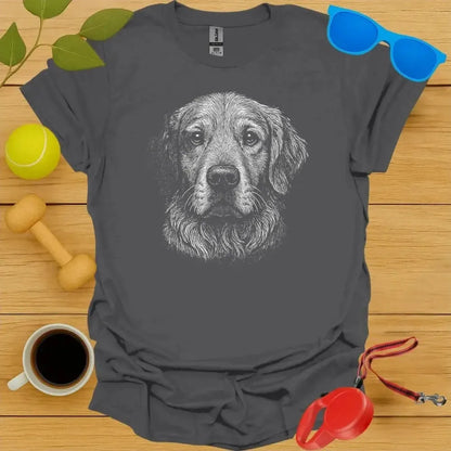 Golden Retriever Monochrome Portrait Tee